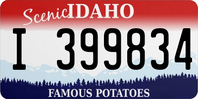 ID license plate I399834