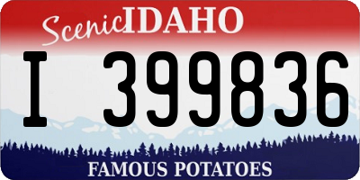 ID license plate I399836