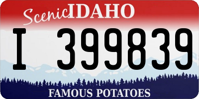 ID license plate I399839