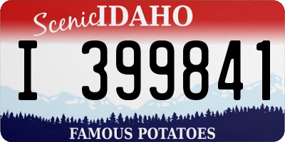 ID license plate I399841