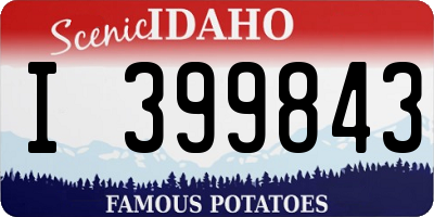 ID license plate I399843