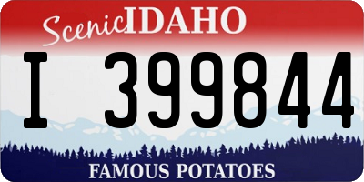 ID license plate I399844