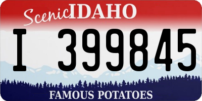 ID license plate I399845