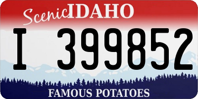 ID license plate I399852