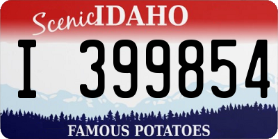 ID license plate I399854