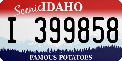 ID license plate I399858