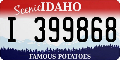 ID license plate I399868