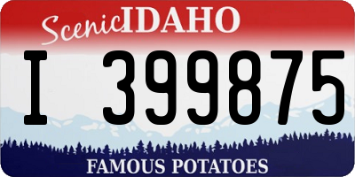 ID license plate I399875