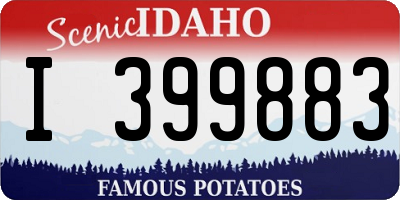 ID license plate I399883