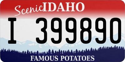 ID license plate I399890