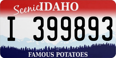 ID license plate I399893