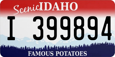 ID license plate I399894
