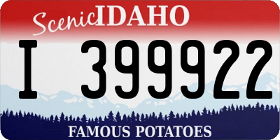 ID license plate I399922