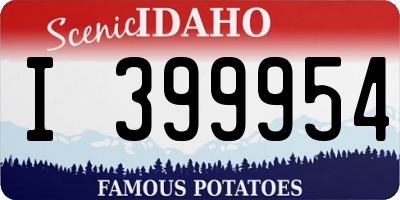 ID license plate I399954