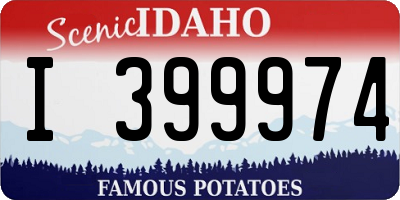 ID license plate I399974