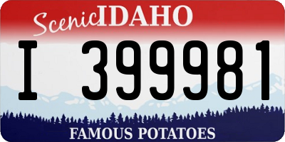 ID license plate I399981
