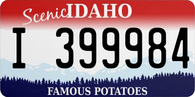 ID license plate I399984