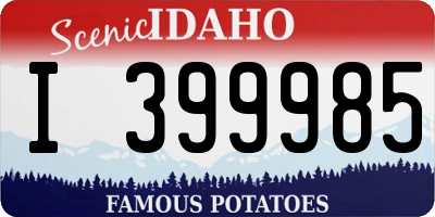 ID license plate I399985