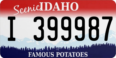 ID license plate I399987