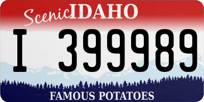 ID license plate I399989