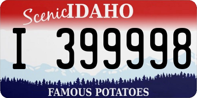 ID license plate I399998