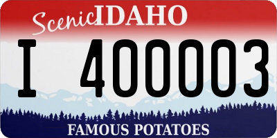 ID license plate I400003