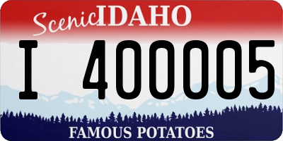 ID license plate I400005