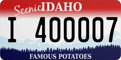 ID license plate I400007