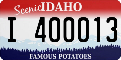 ID license plate I400013