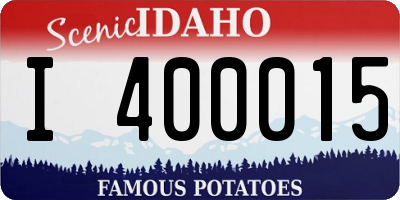 ID license plate I400015