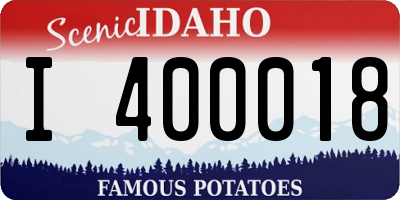 ID license plate I400018