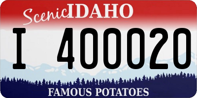 ID license plate I400020