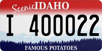 ID license plate I400022