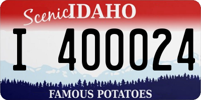 ID license plate I400024