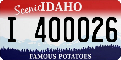 ID license plate I400026
