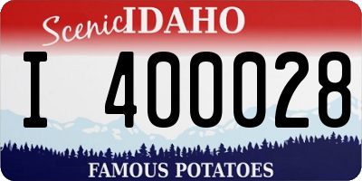 ID license plate I400028