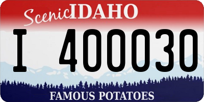 ID license plate I400030