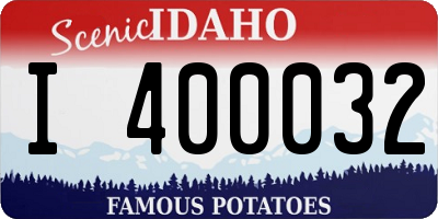 ID license plate I400032