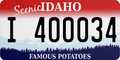 ID license plate I400034
