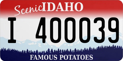 ID license plate I400039