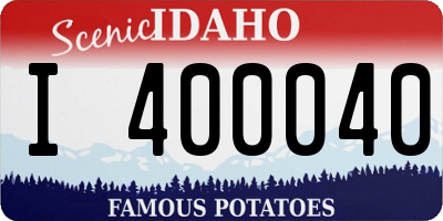 ID license plate I400040