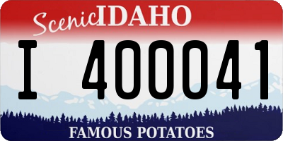 ID license plate I400041