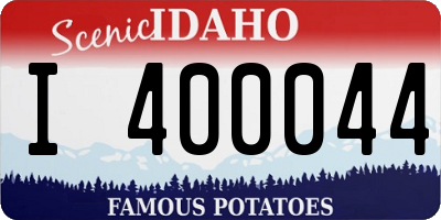 ID license plate I400044