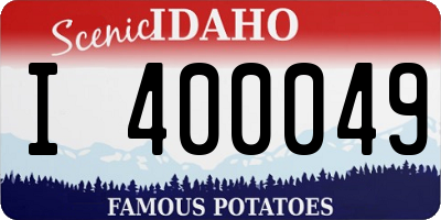 ID license plate I400049