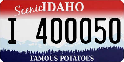 ID license plate I400050