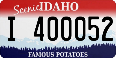 ID license plate I400052