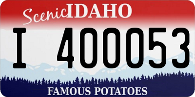 ID license plate I400053