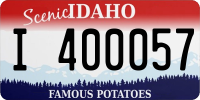 ID license plate I400057