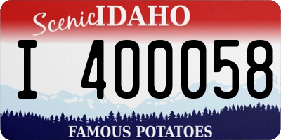 ID license plate I400058