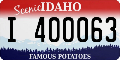ID license plate I400063